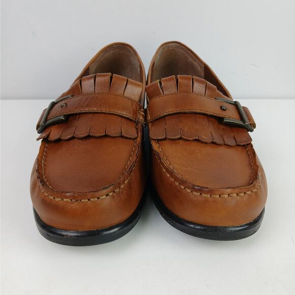 Earth Shoe Comfort First SZ 9.5 Wide Genuine Leather Loafer In Sable Brown - Picture 7 of 10